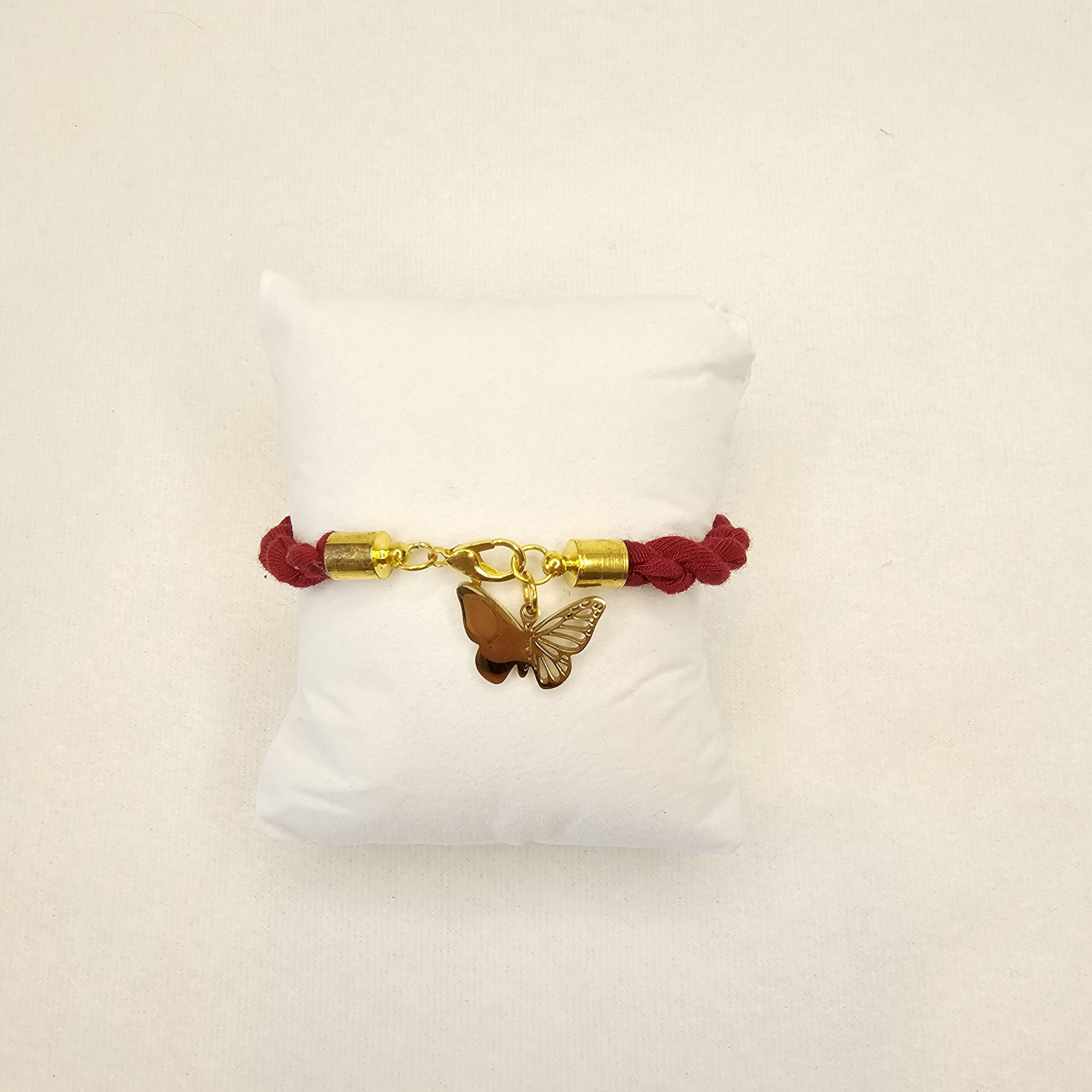 Bracelet torsadé en tissu recyclé