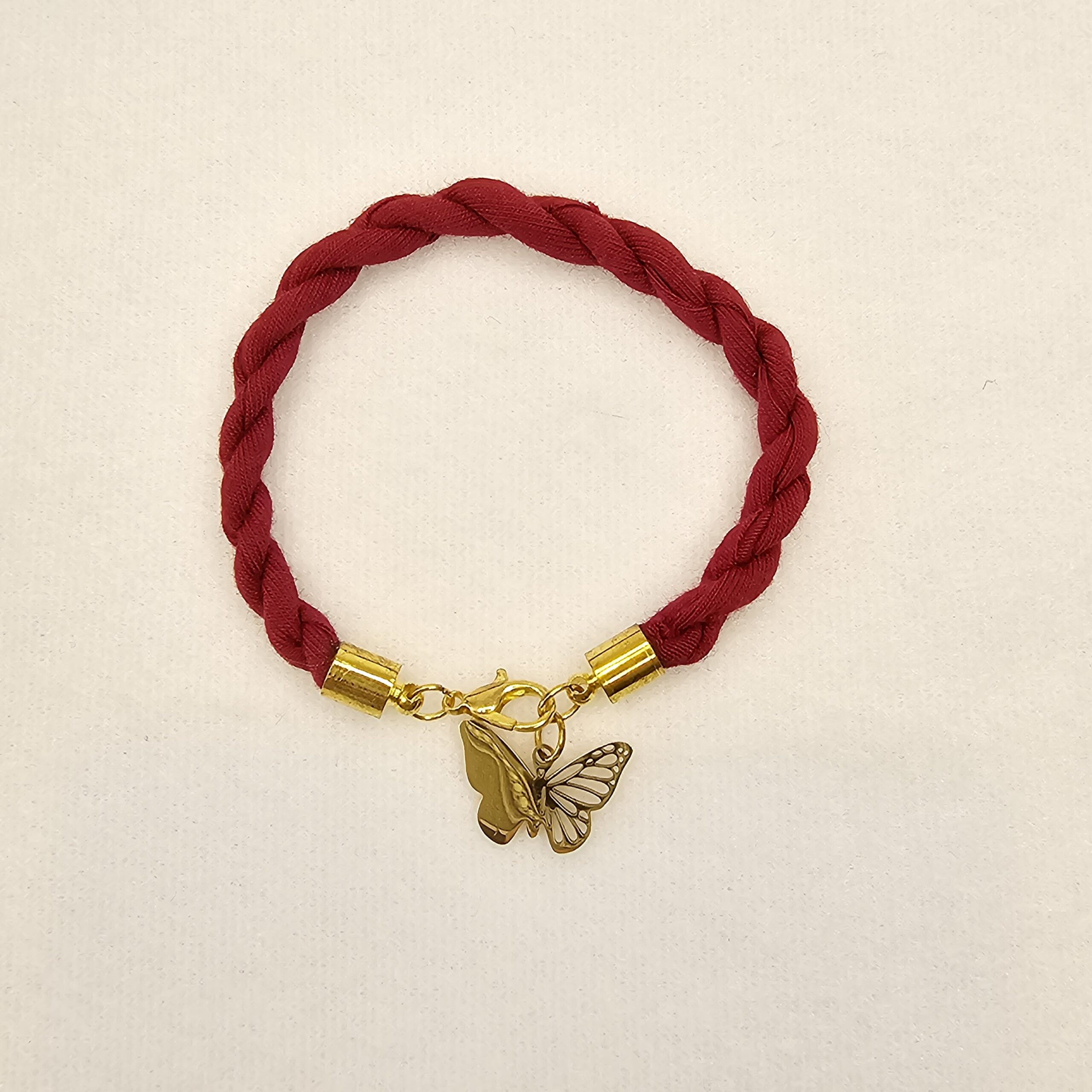 Bracelet torsadé en tissu recyclé – Image 2